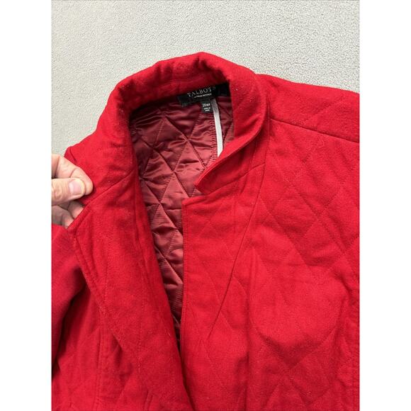 Talbots vintage quilted blazer jacket Red Wool Women’s 20 petite - Picture 6 of 14